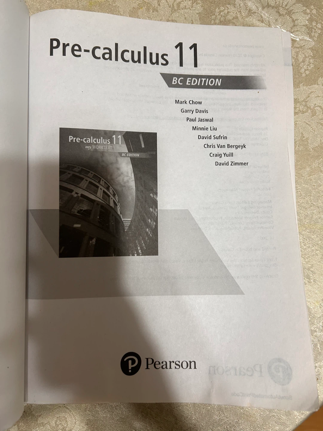 pre calculus 11 workbook (unused) - photo 2