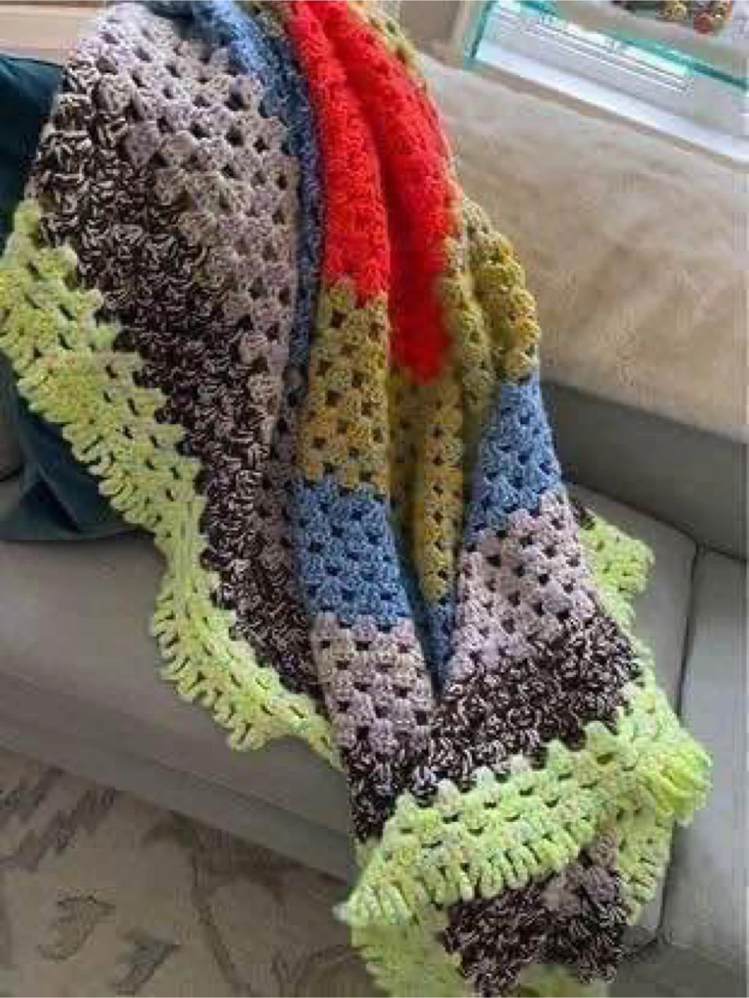 Handmade Crochet Granny Square Blanket - photo 3