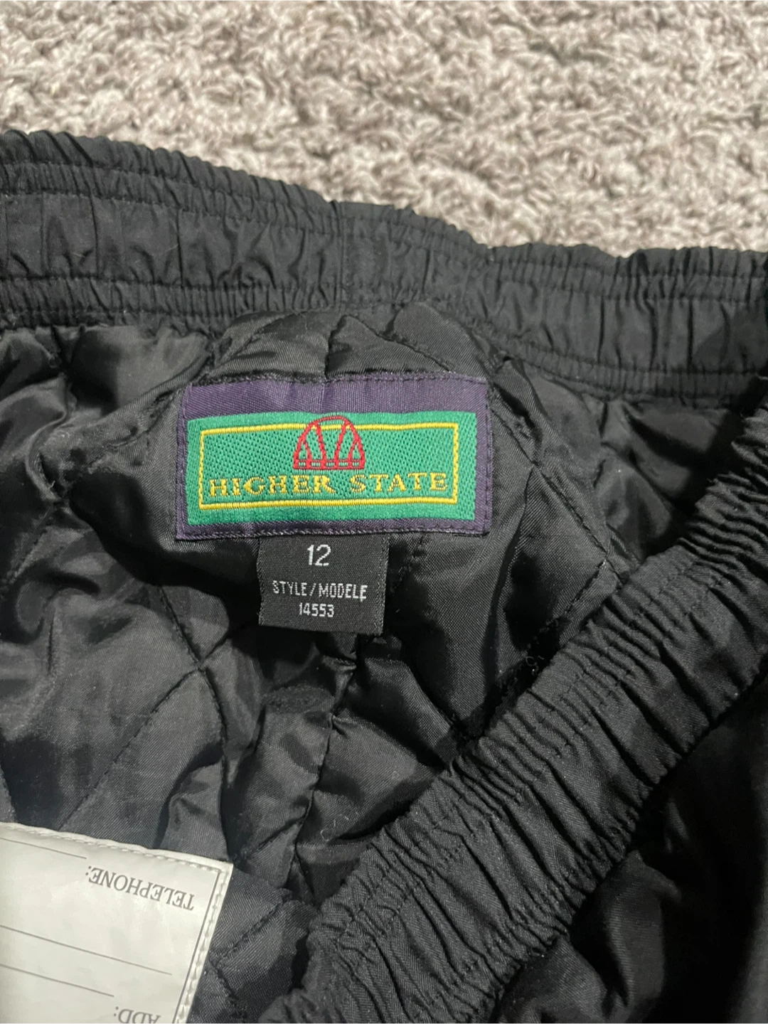 Black Snow Pants Size 12 - photo 3