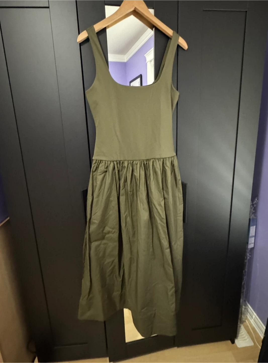 Banana Republic Olive Green Tank Midi Dress S/P