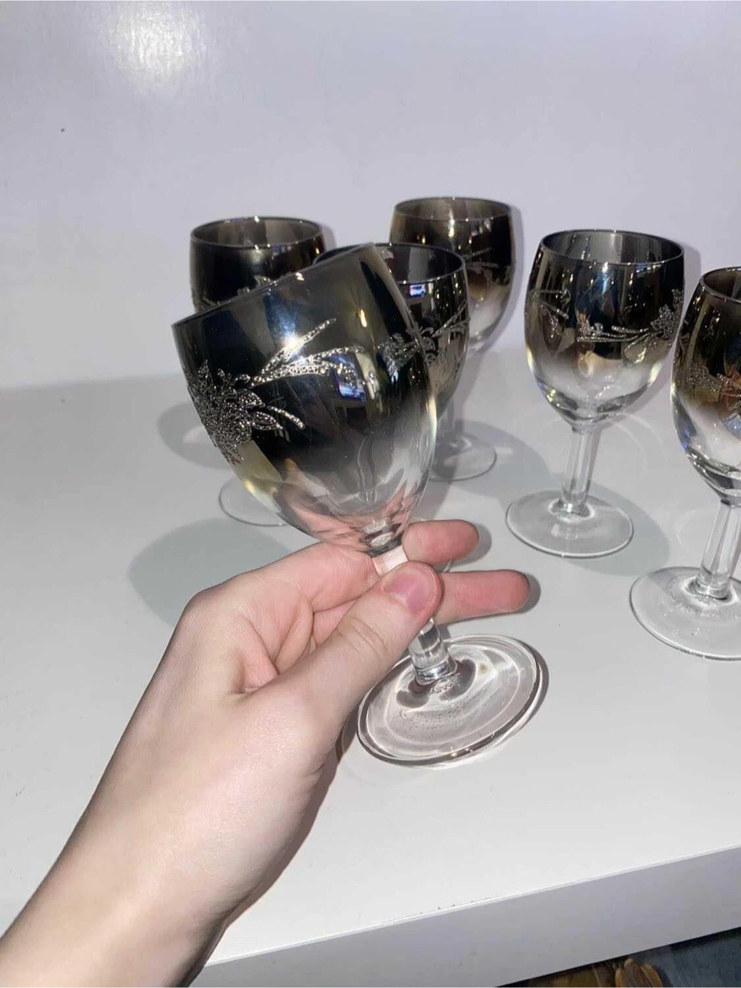1950s Ombre Wine Glasses Set - photo 4