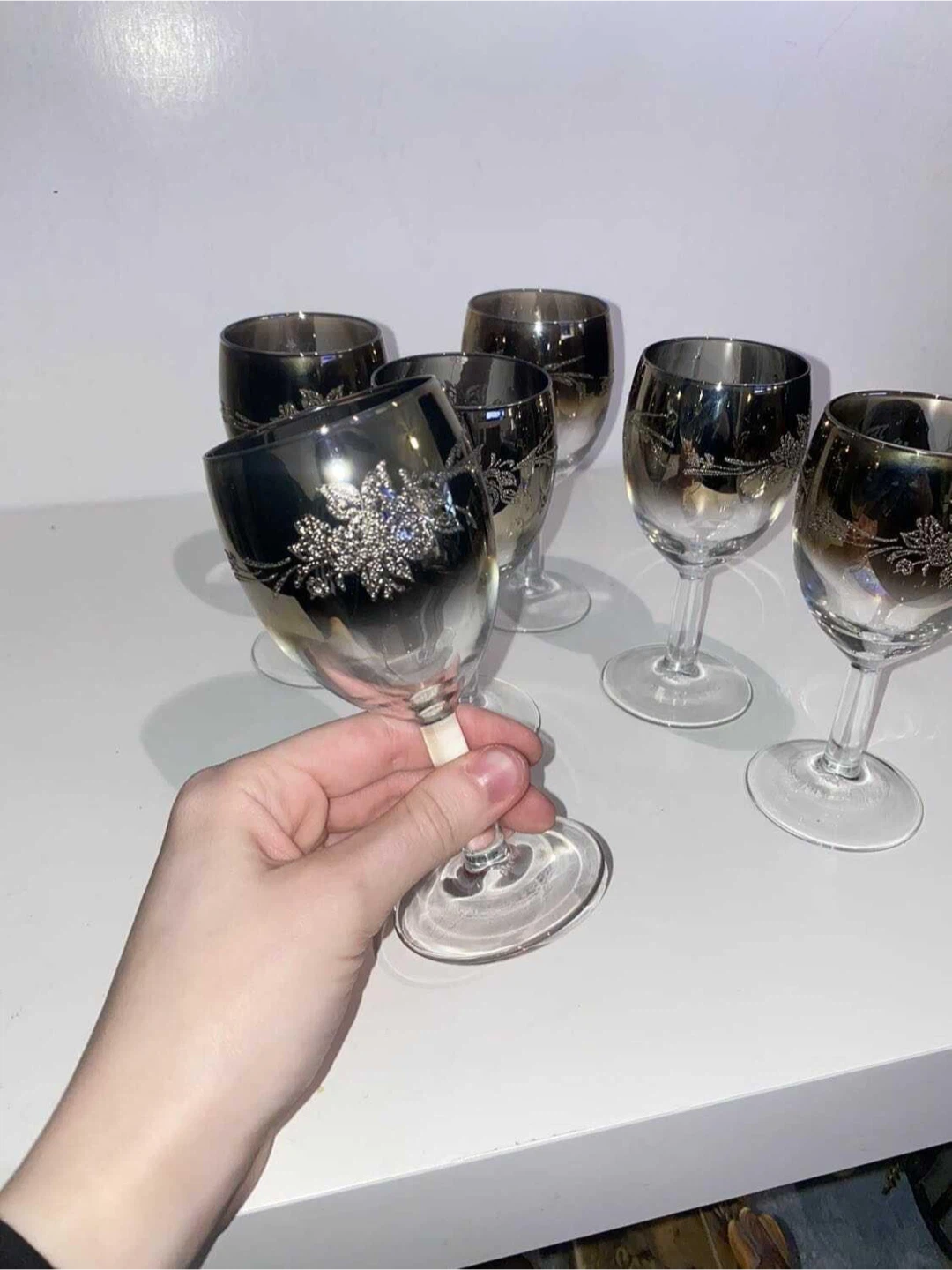 1950s Ombre Wine Glasses Set - photo 2
