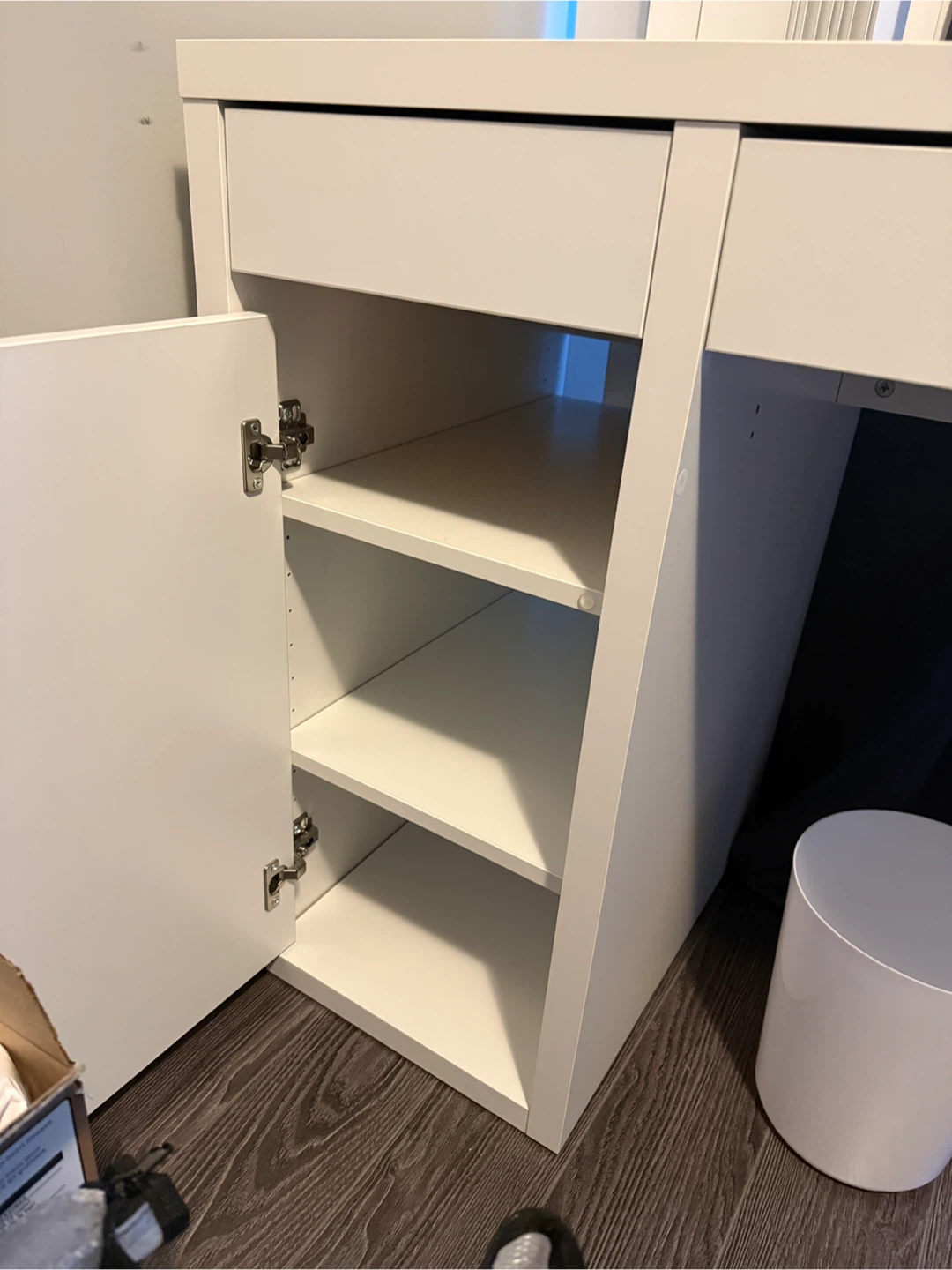 Ikea White Desk with Storage - photo 2