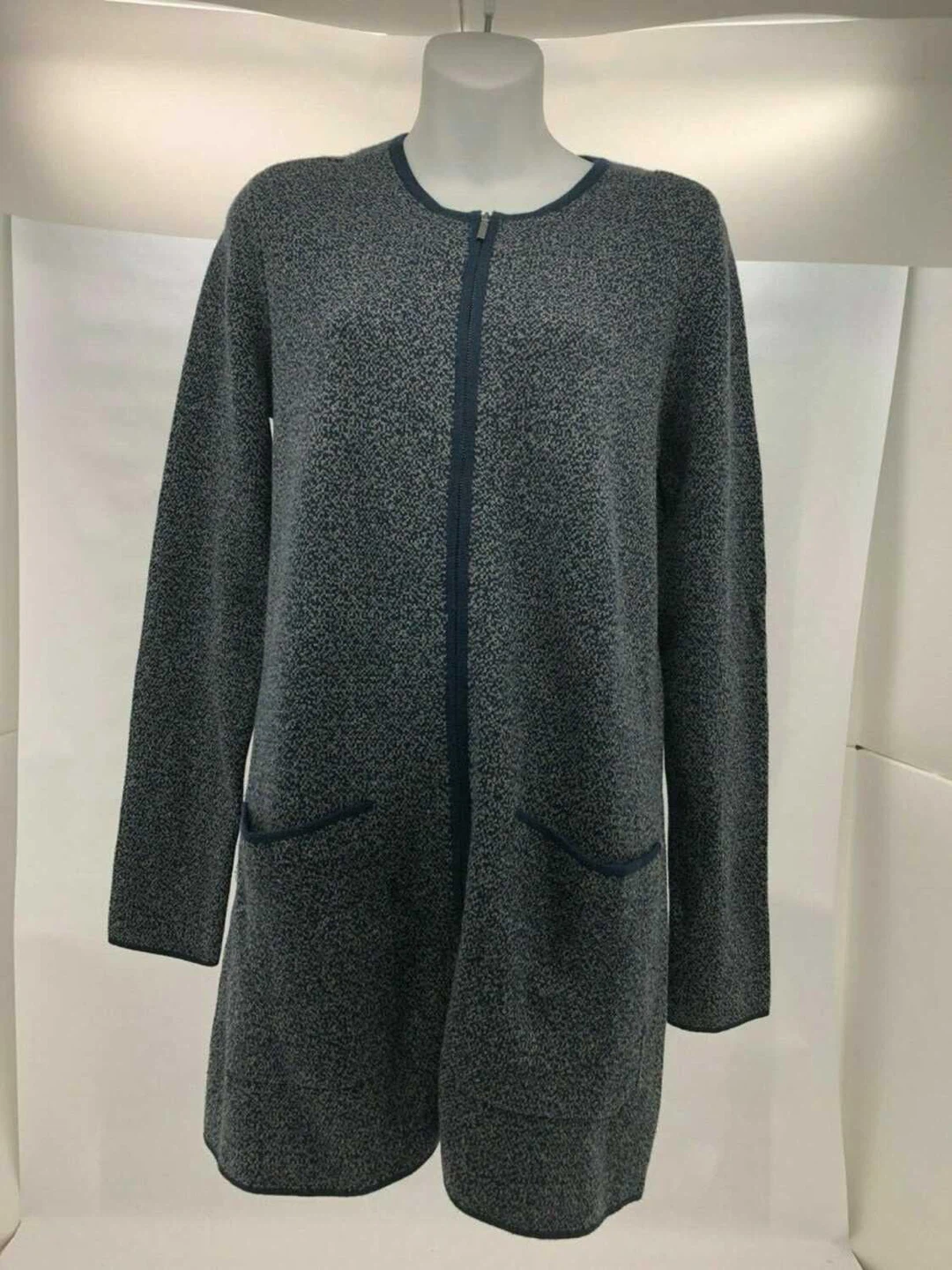 Long Zip Up Cardigan Sweater