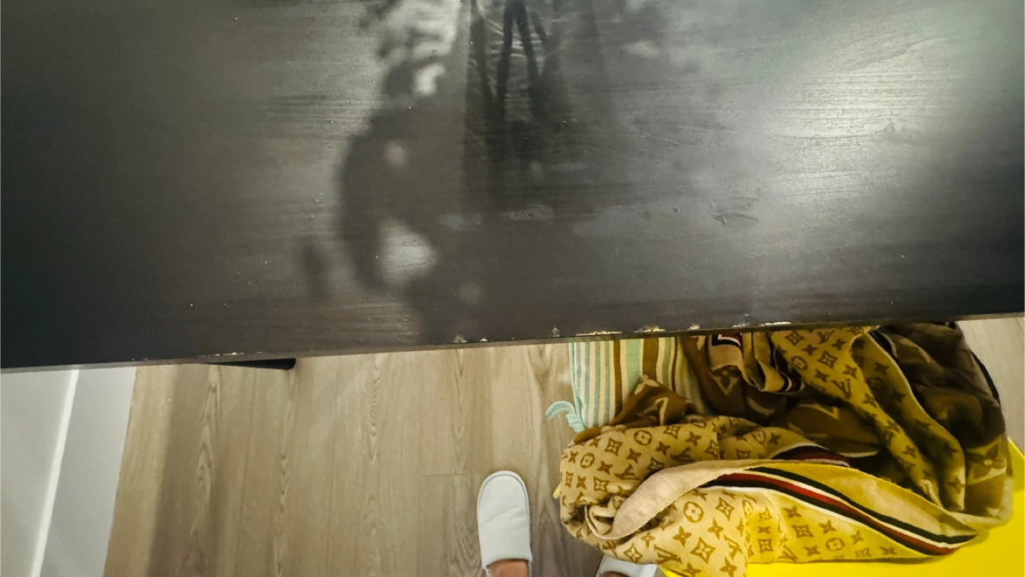 Dark Wood ikea officiate desk 47 inches length 23.5 wide - photo 2