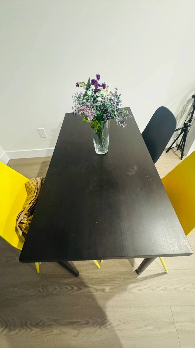 Dark Wood ikea officiate desk 47 inches length 23.5 wide