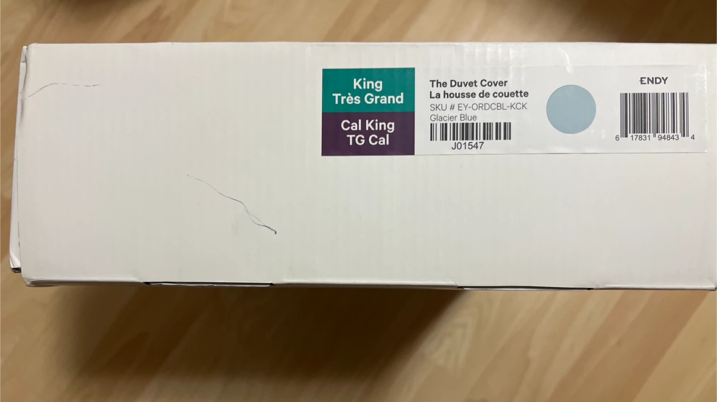 Endy Duvet Cover Set King/Cal King Glacier Blue - photo 2
