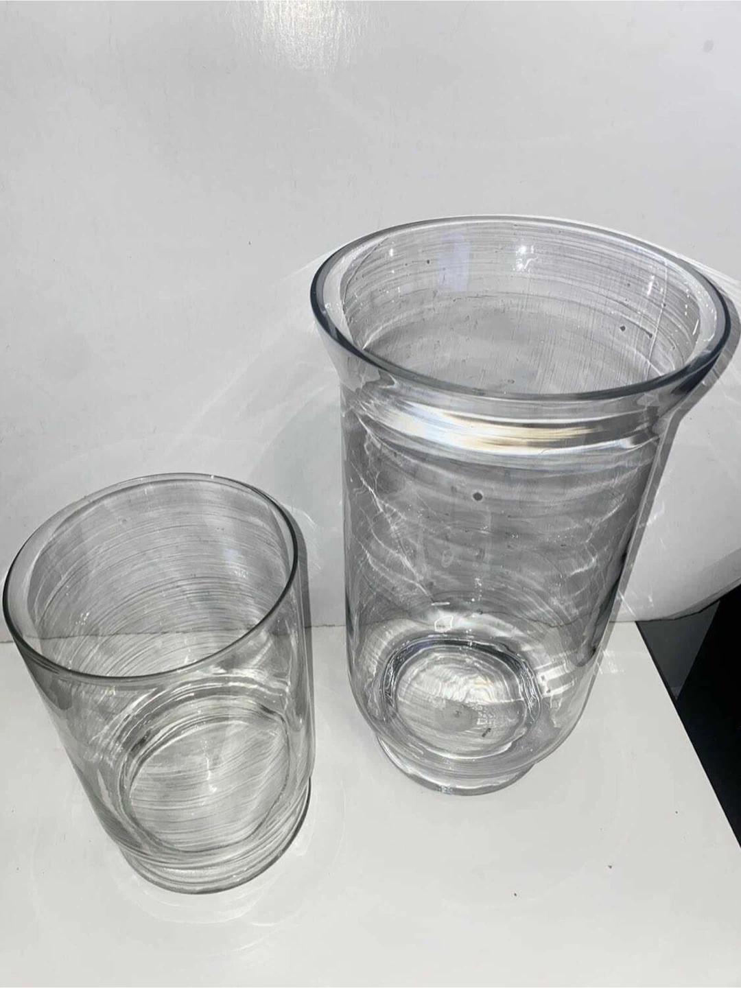 Large Glass Vases 15” and 10” tall - photo 2