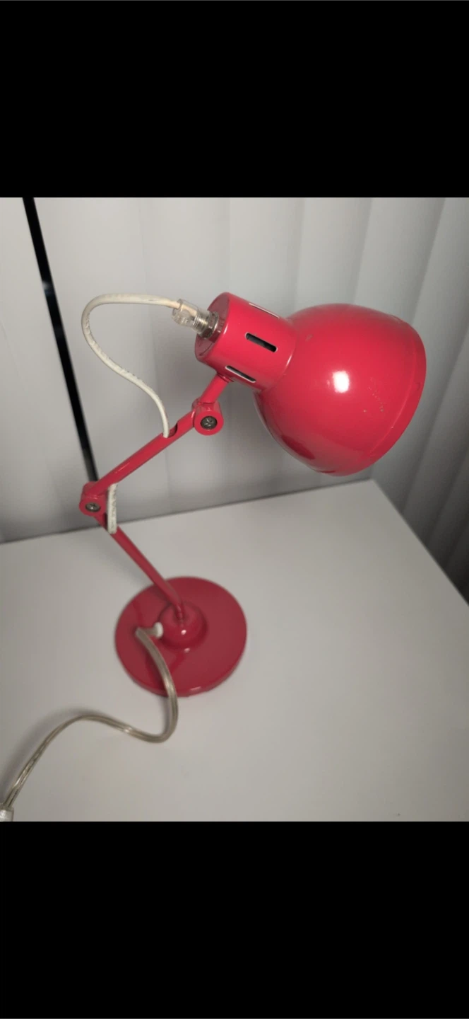 Red Adjustable Desk Lamp