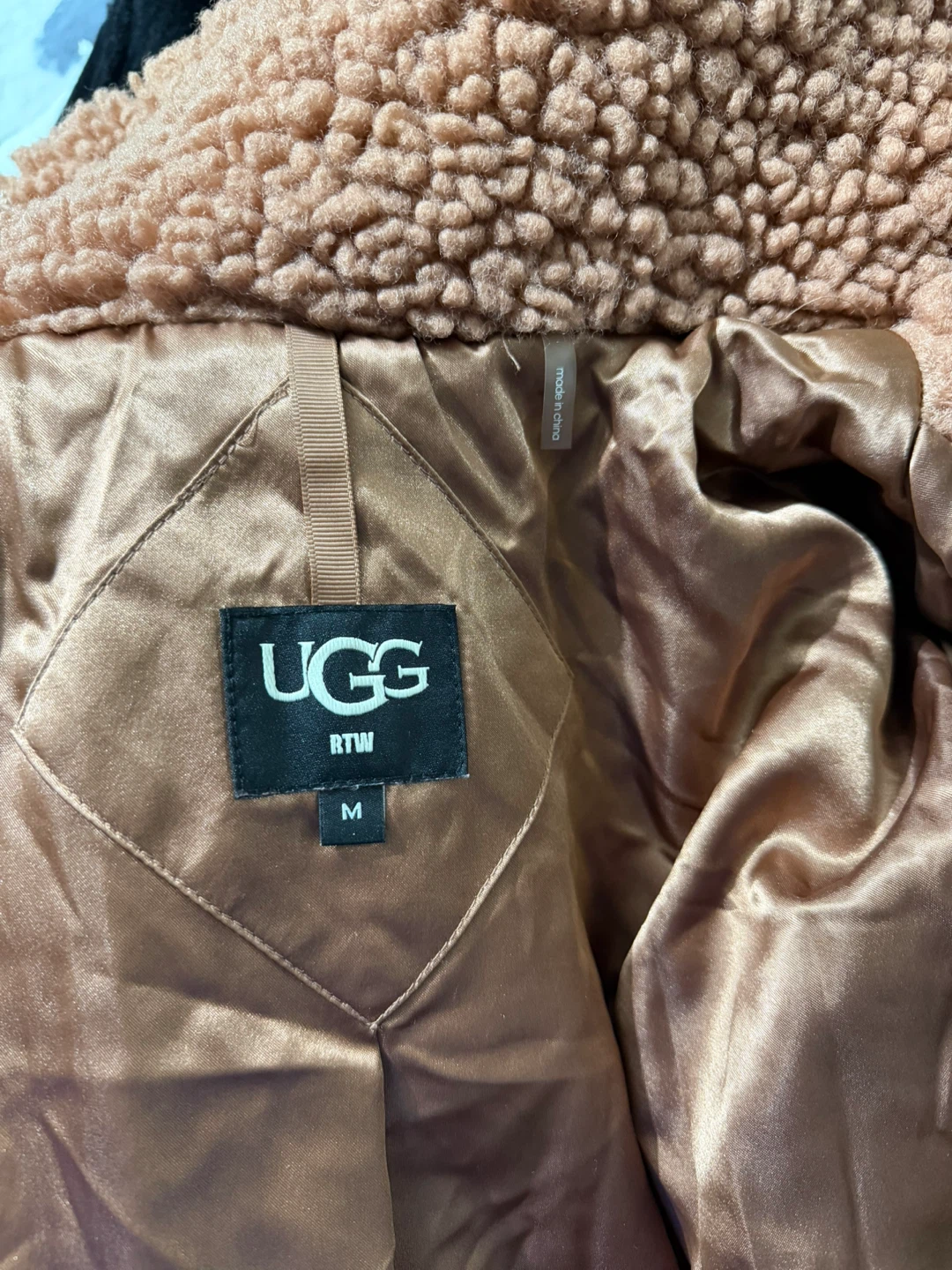 UGG RTW Teddy Coat - Rose Pink - Size M - photo 2