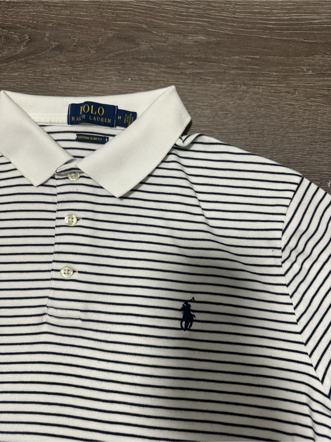 Polo Ralph Lauren Striped Custom Slim Fit Polo Shirt - Medium - photo 4