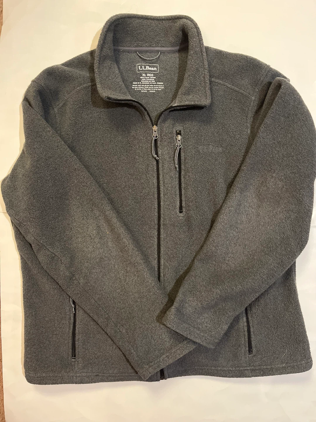 L.L.Bean Fleece Jacket XL Reg Grey
