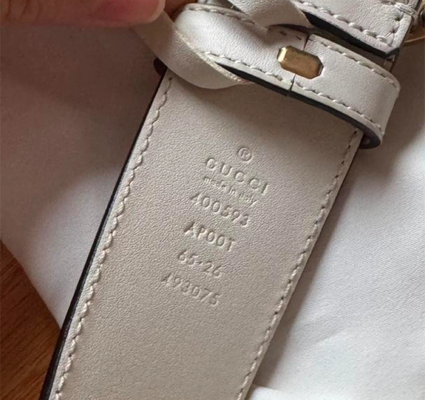 Gucci Marmont Belt - White Leather - photo 2