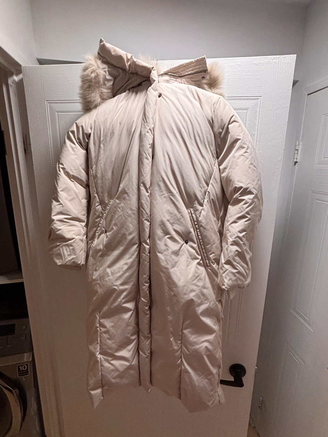 Mayonez Women's Long Puffer Coat with Faux Fur Hood (XS) - photo 2