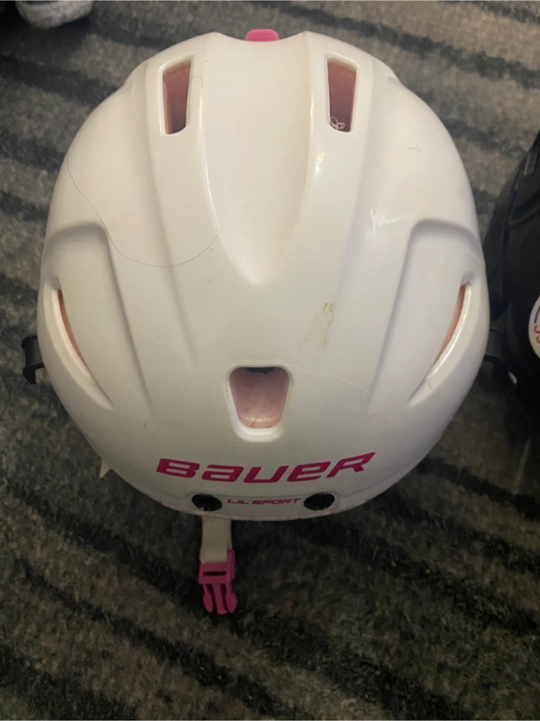 Bauer Lil' Sport Hockey Helmet - Pink/White - photo 2