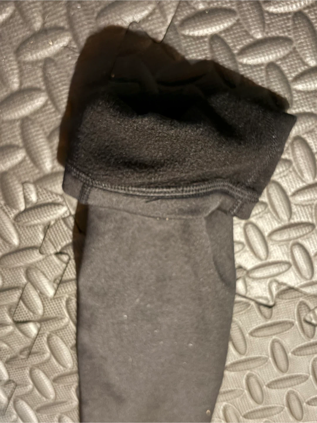 Free large womens black fleece lined winter Leggings base layer - photo 2