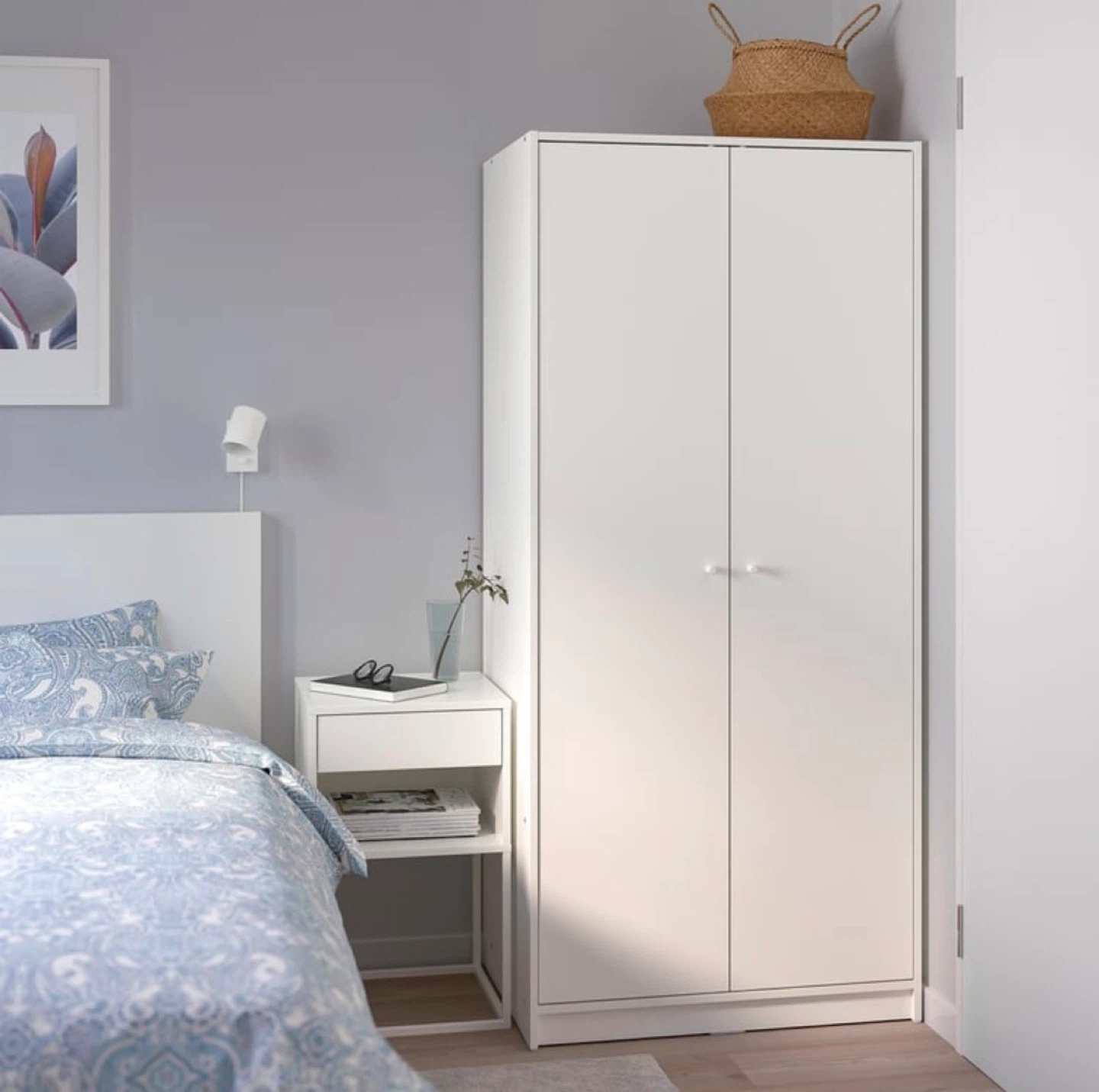 IKEA White Double Door Wardrobe - photo 2