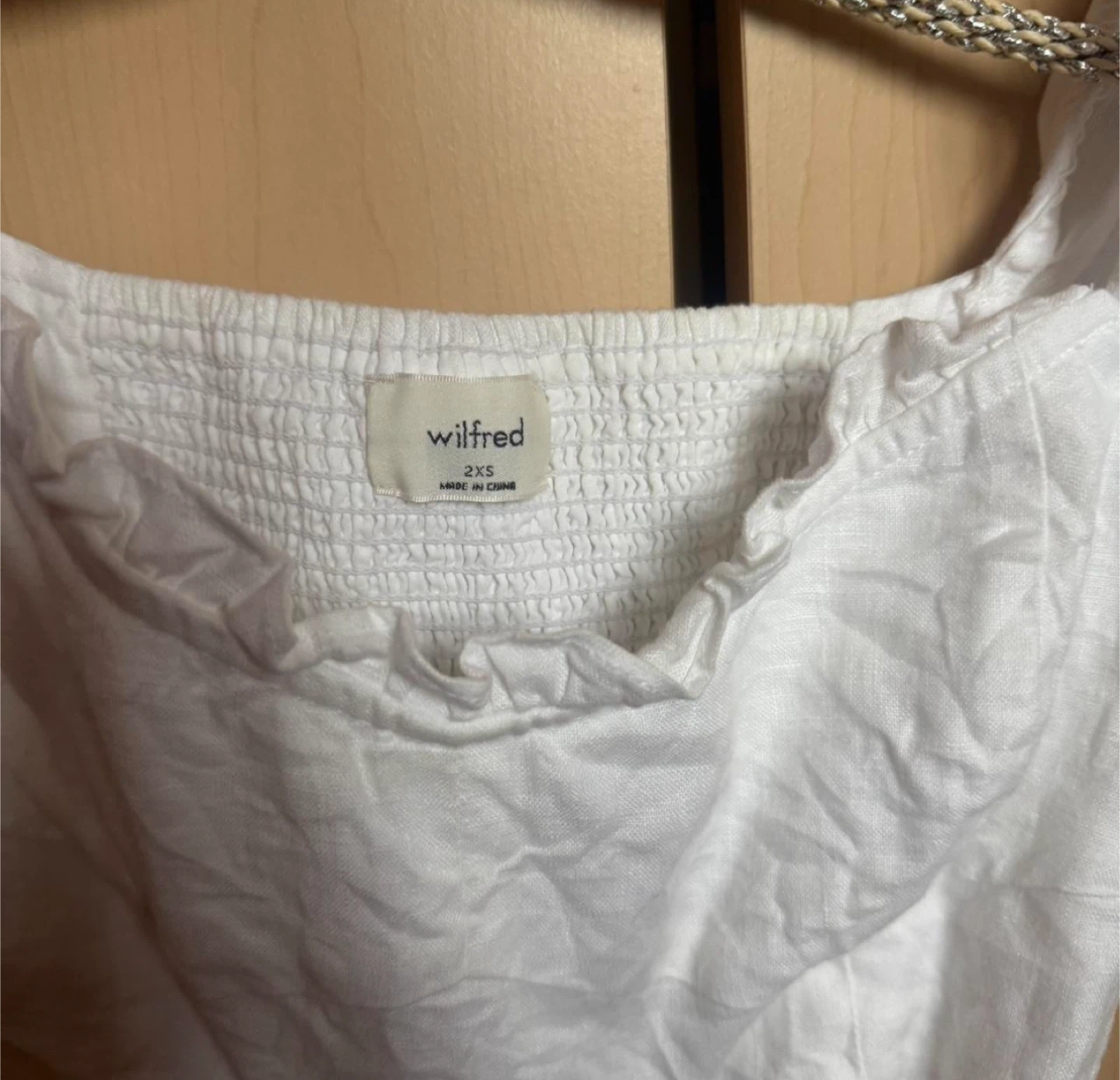 Wilfred White Smocked Puff Sleeve Top - photo 2