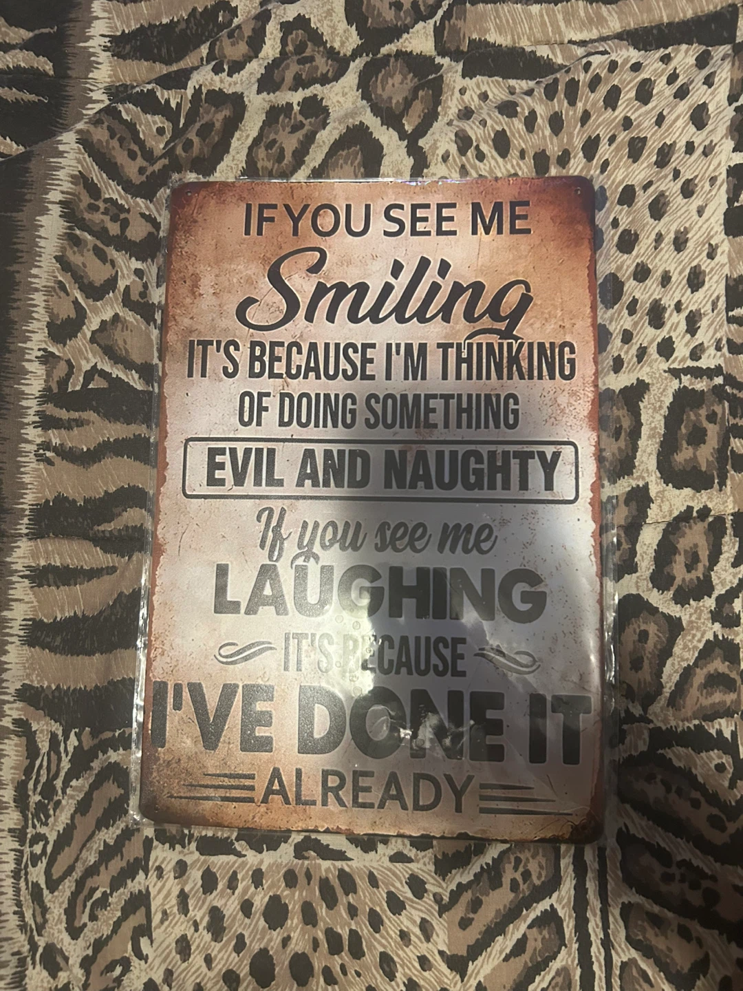 8x10 brand new metal sign