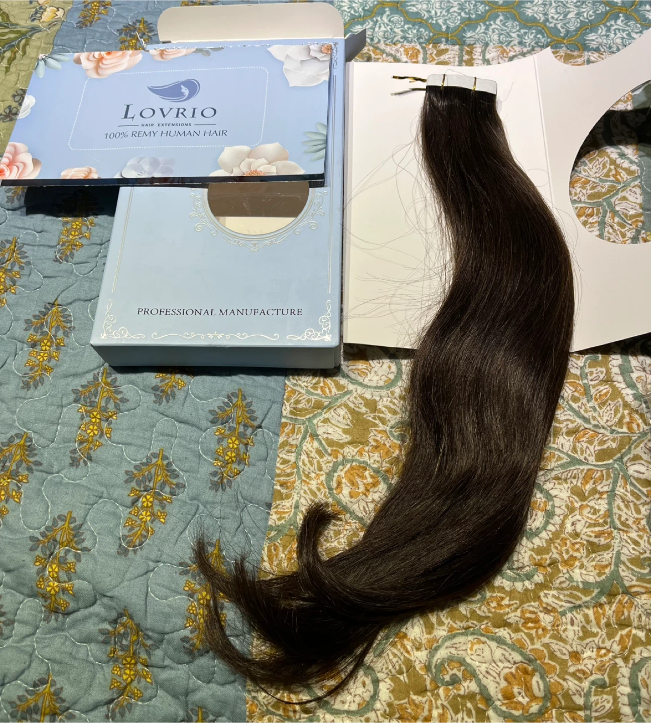 Lovrio Tape Hair Extensions 2# 14" Dark Brown