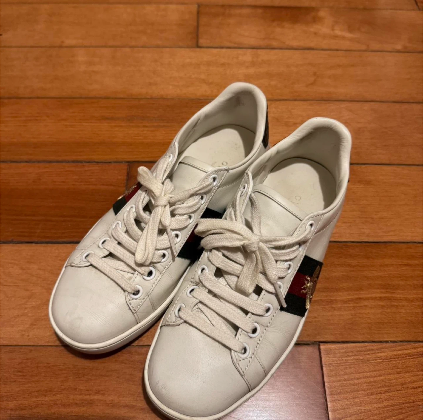 Gucci Ace Bee Sneakers - White Leather - photo 4