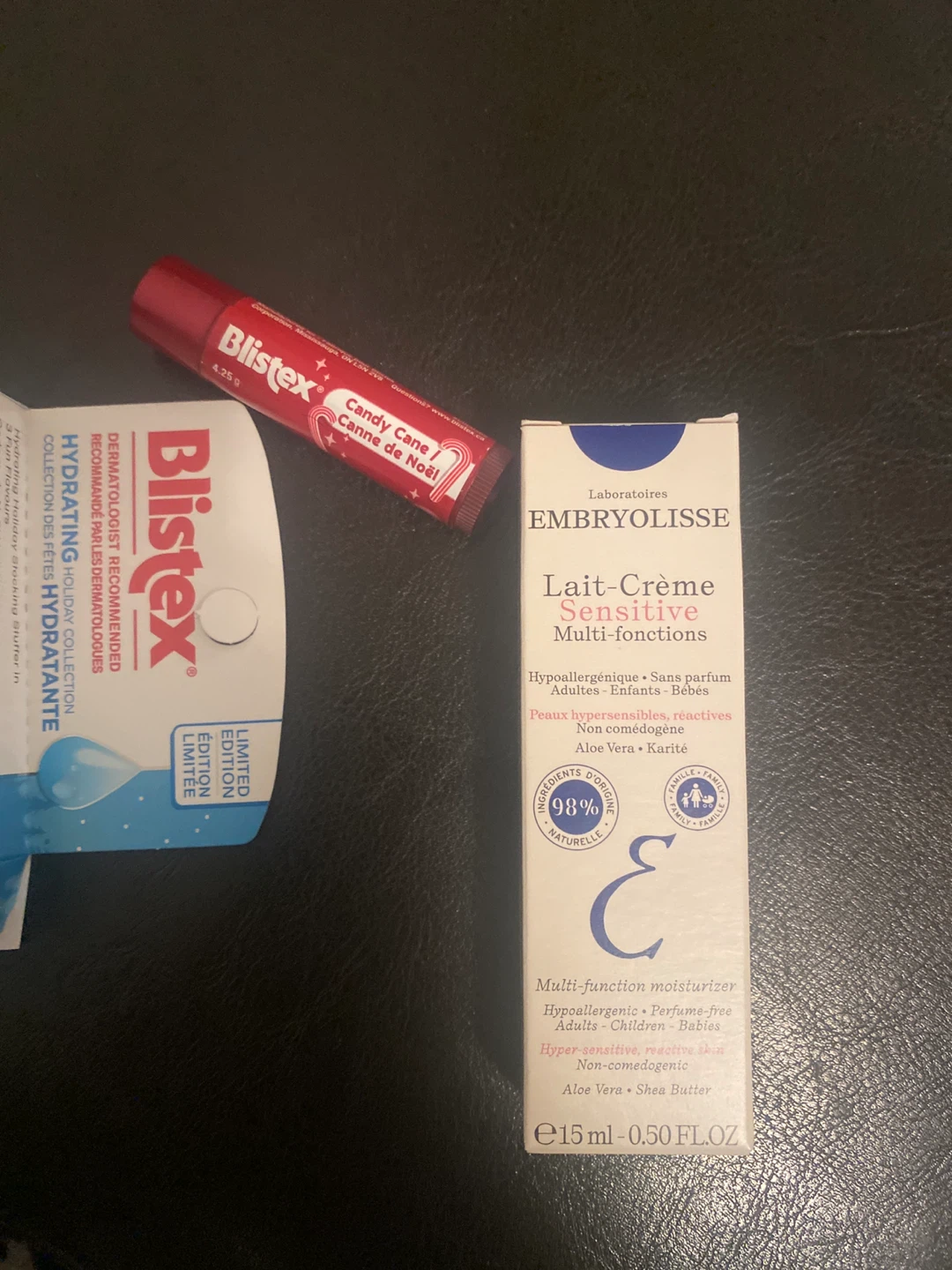 Blistex Candy Cane Lip Balm & Embryolisse Lait-Crème Sensitive