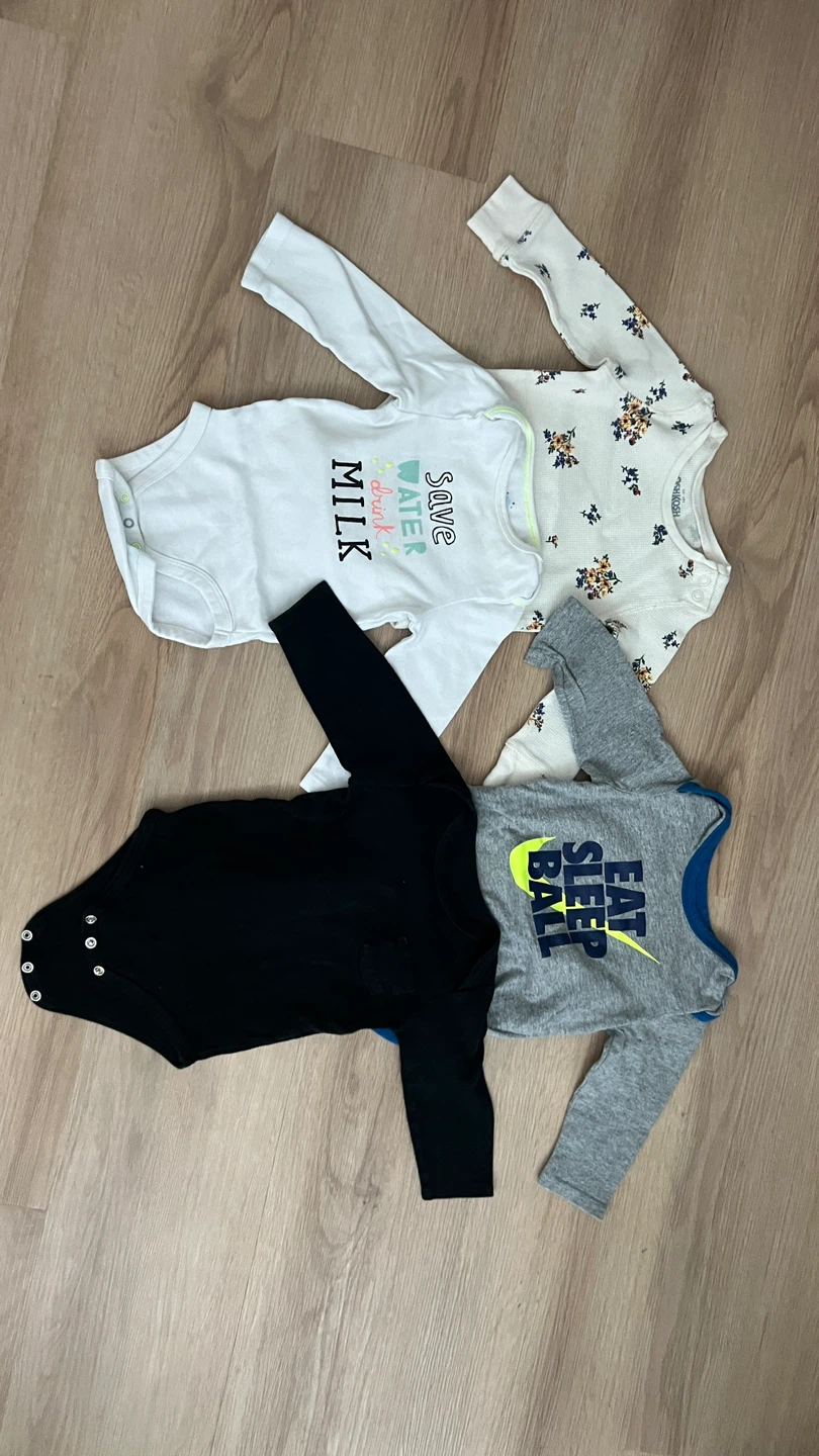6-12 months long sleeves Baby Onesie Bundle - photo 2
