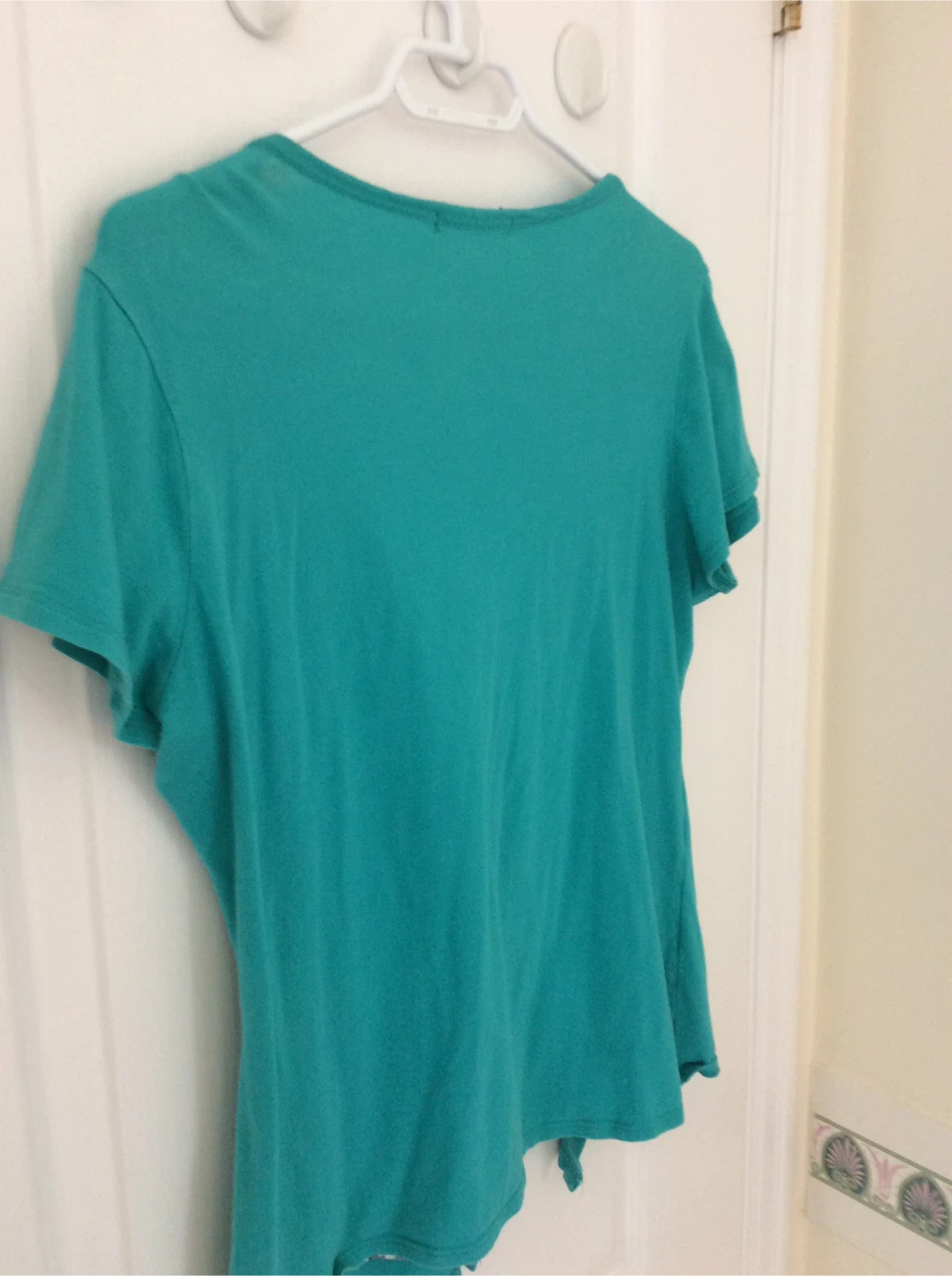 Teal floral print layered top - photo 2