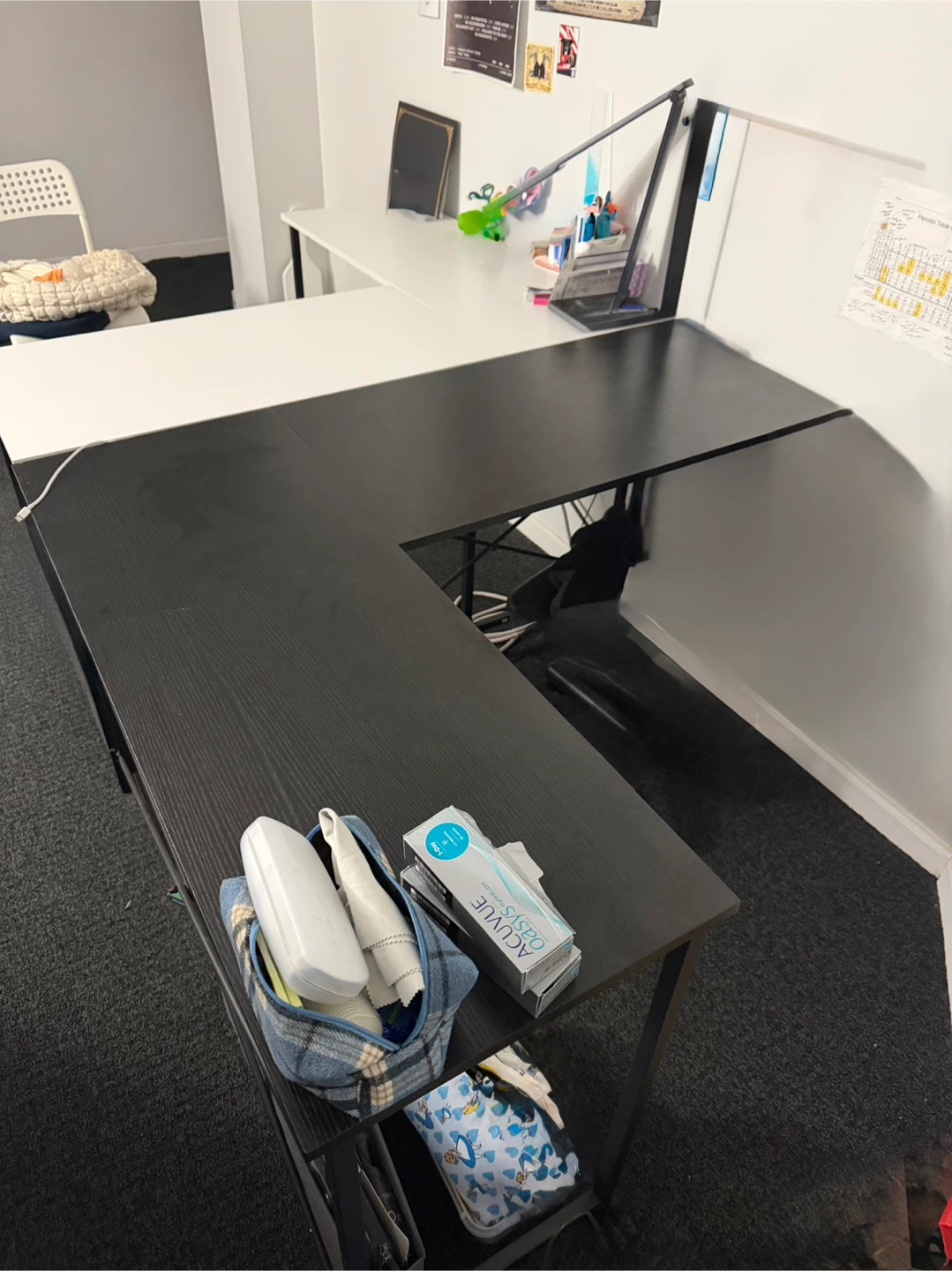 Black L-Shaped Desk