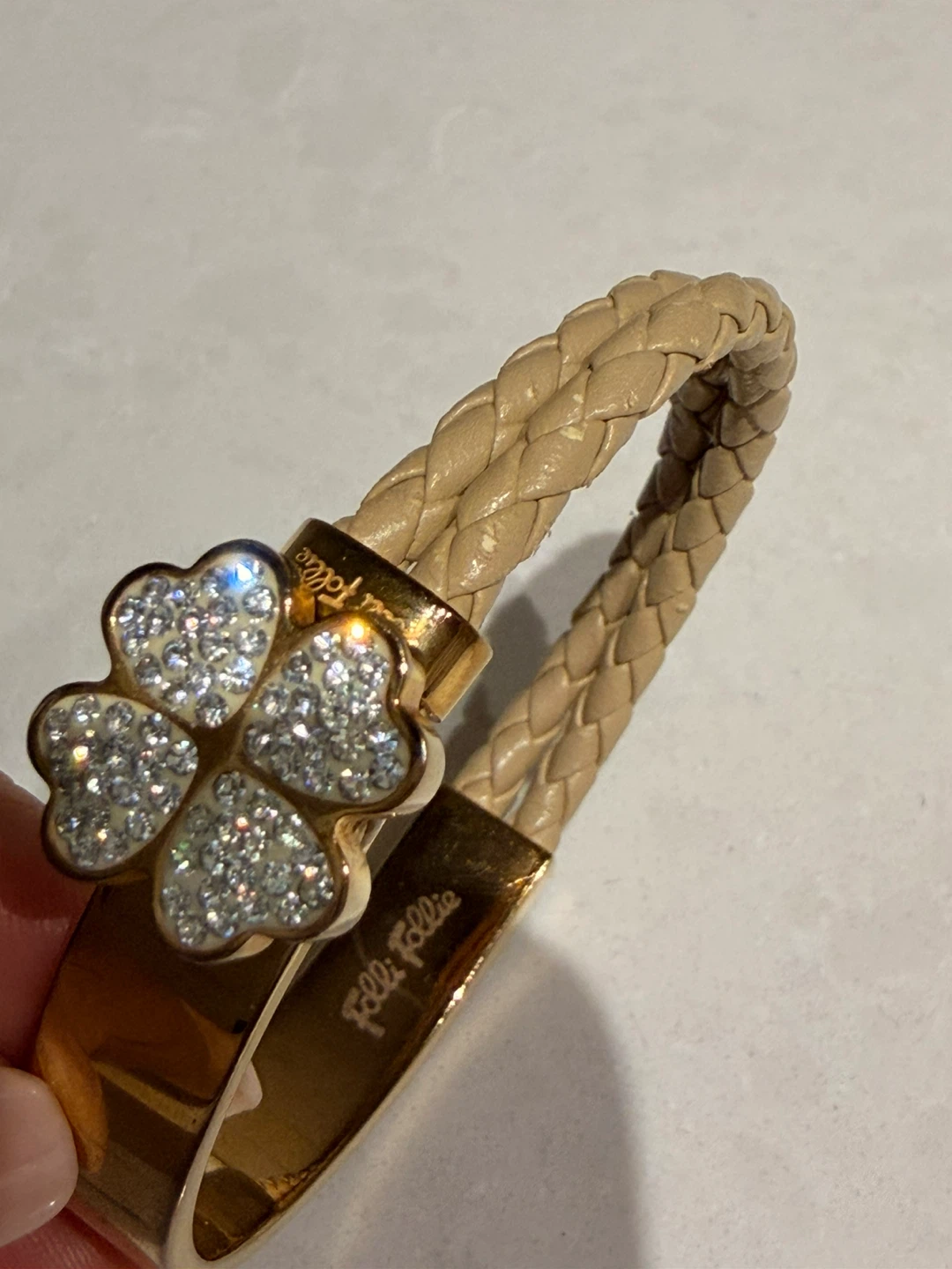 Folli Follie Gold Tone Clover Charm Bracelet - photo 2