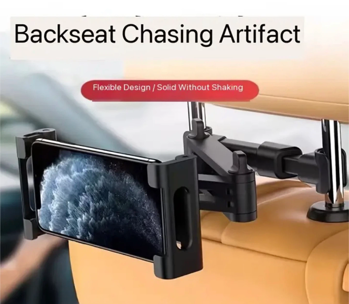 Black Car Headrest Tablet & Phone Mount Holder - photo 5