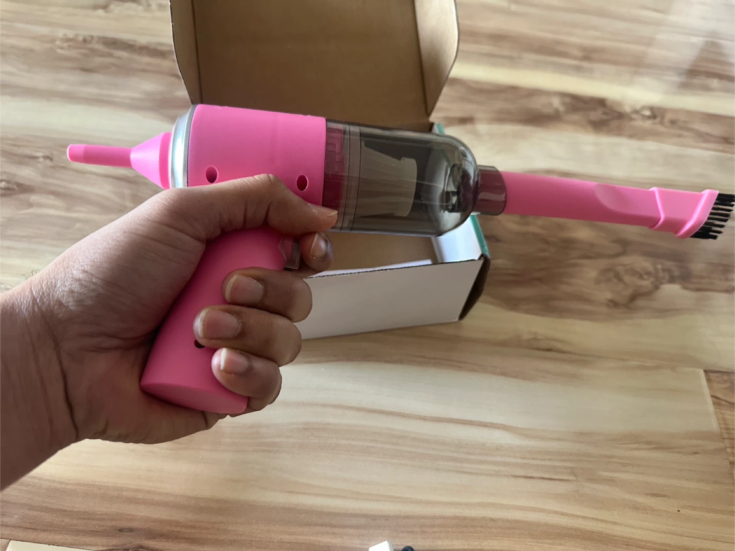 Pink Handheld Rechargeable Mini Vacuum Cleaner - photo 2