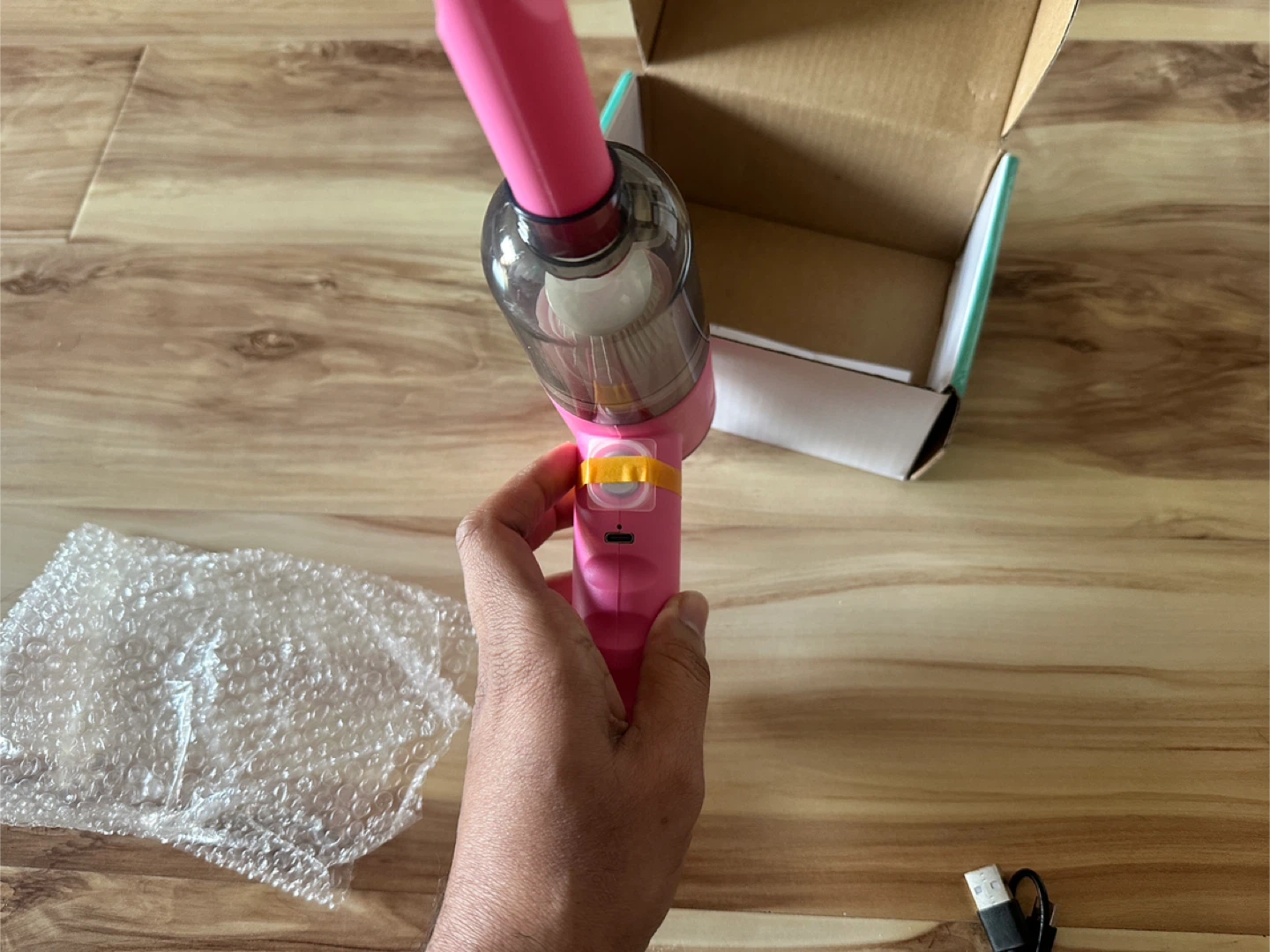 Pink Handheld Rechargeable Mini Vacuum Cleaner - photo 3