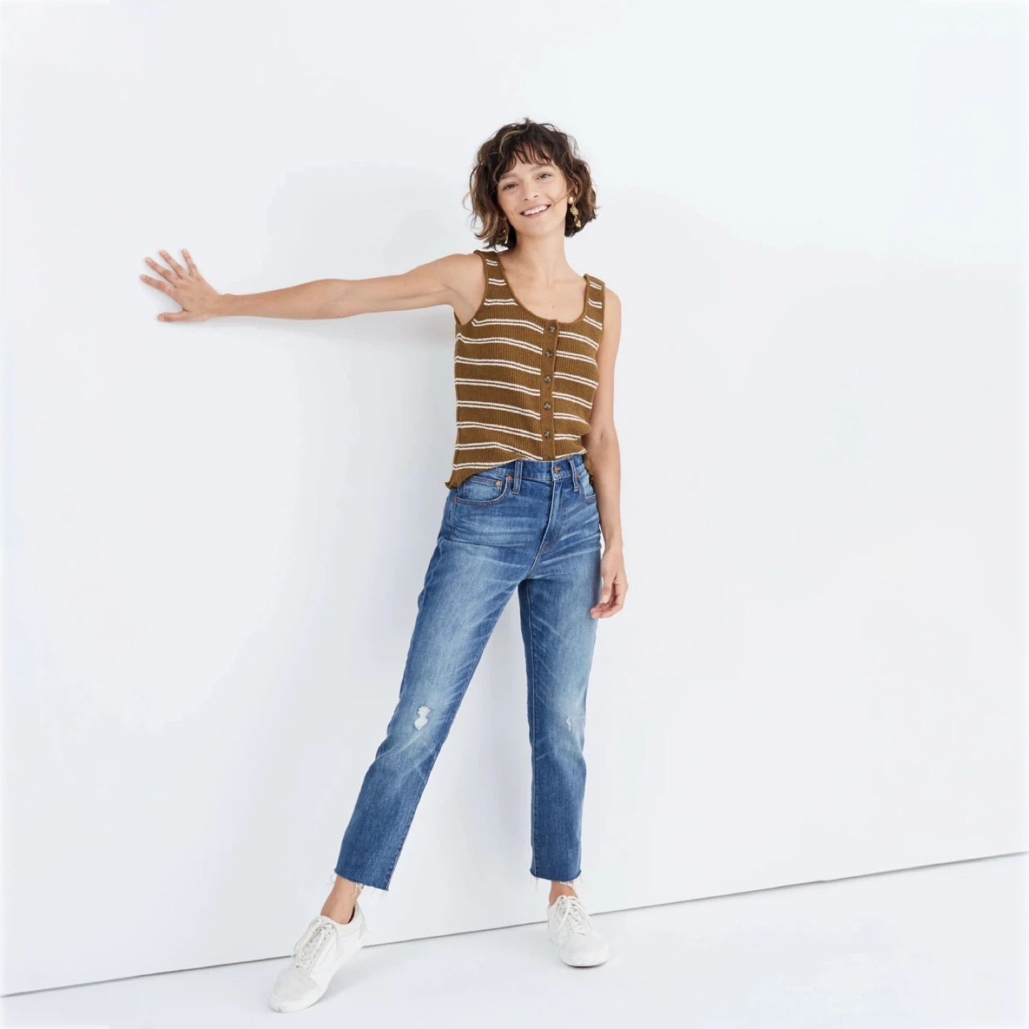 Madewell High-Rise Slim Crop Boyjean in Dover Wash