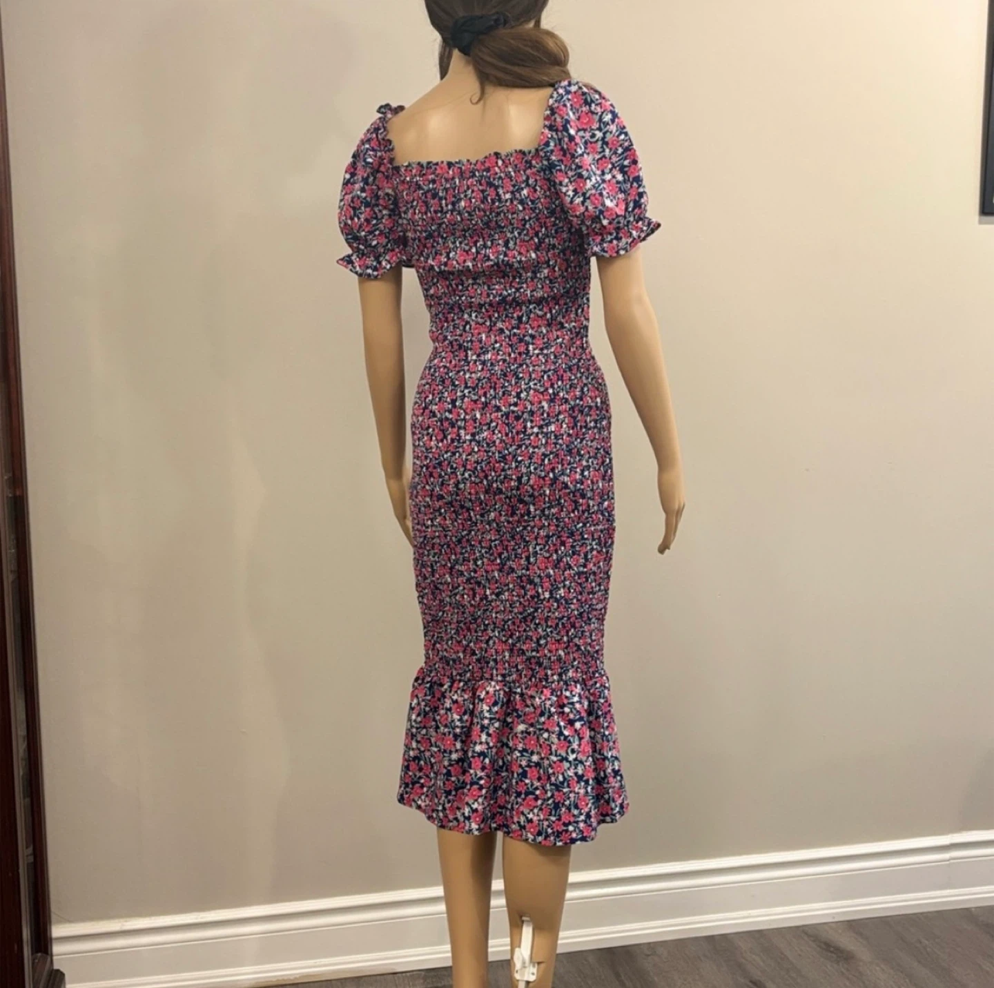 Floral Smocked Puff Sleeve Dress - photo 2