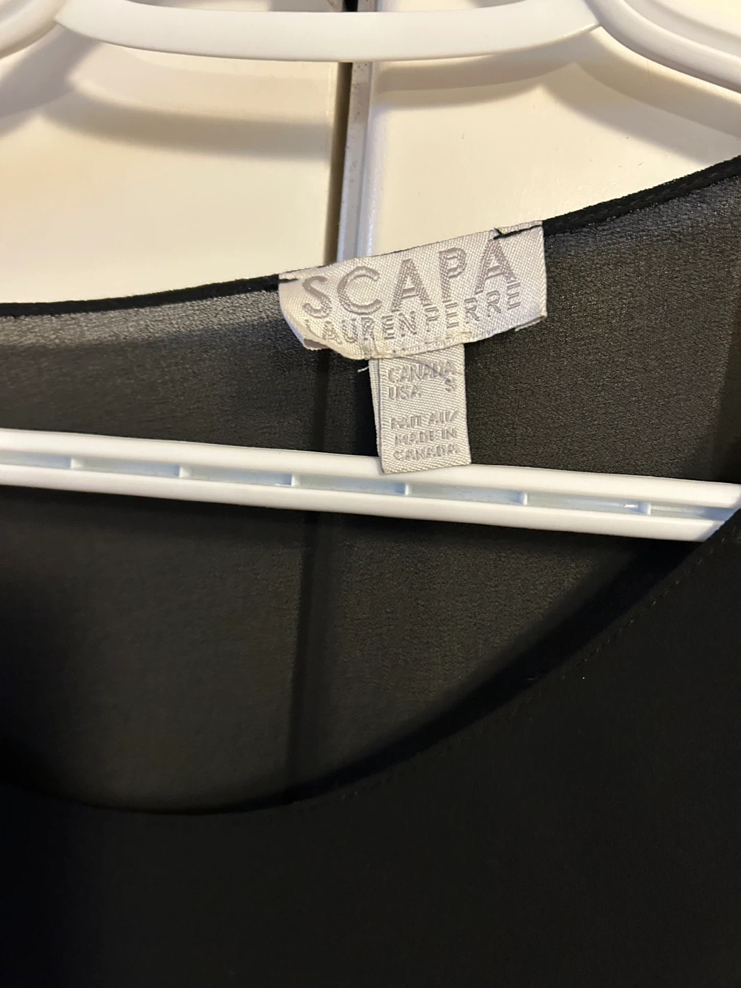 SCAPA Lauren Ferre Black Sheer Top Size S - photo 2