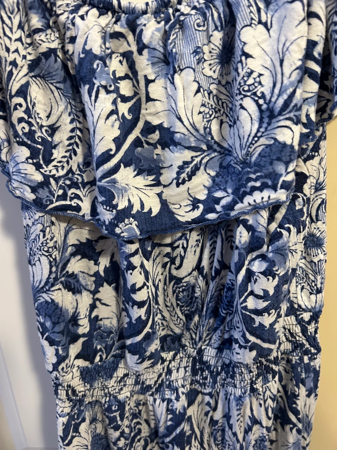 Blue and White Floral Maxi Dress - photo 2