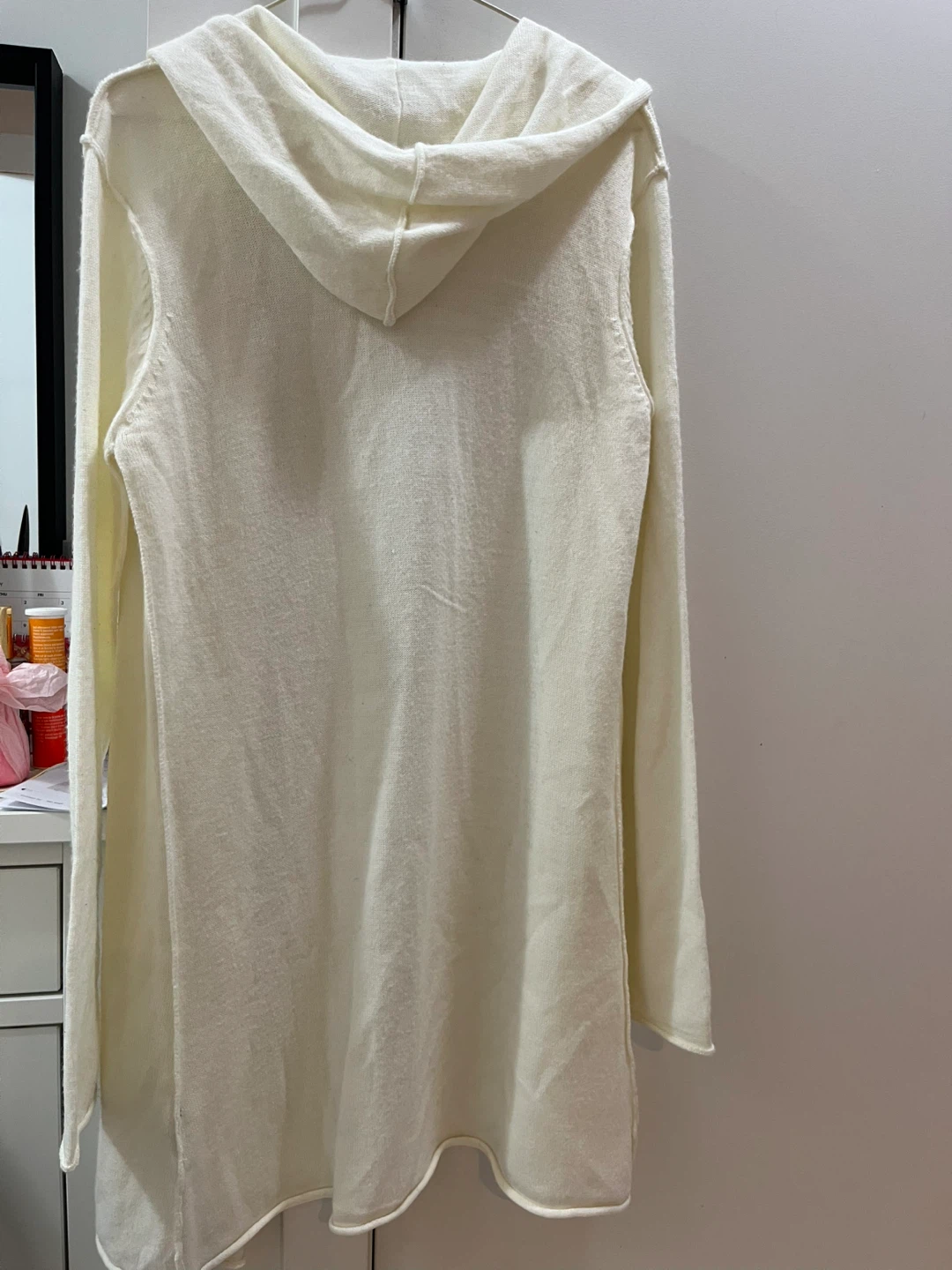 Cream White Hooded Cardigan - photo 2