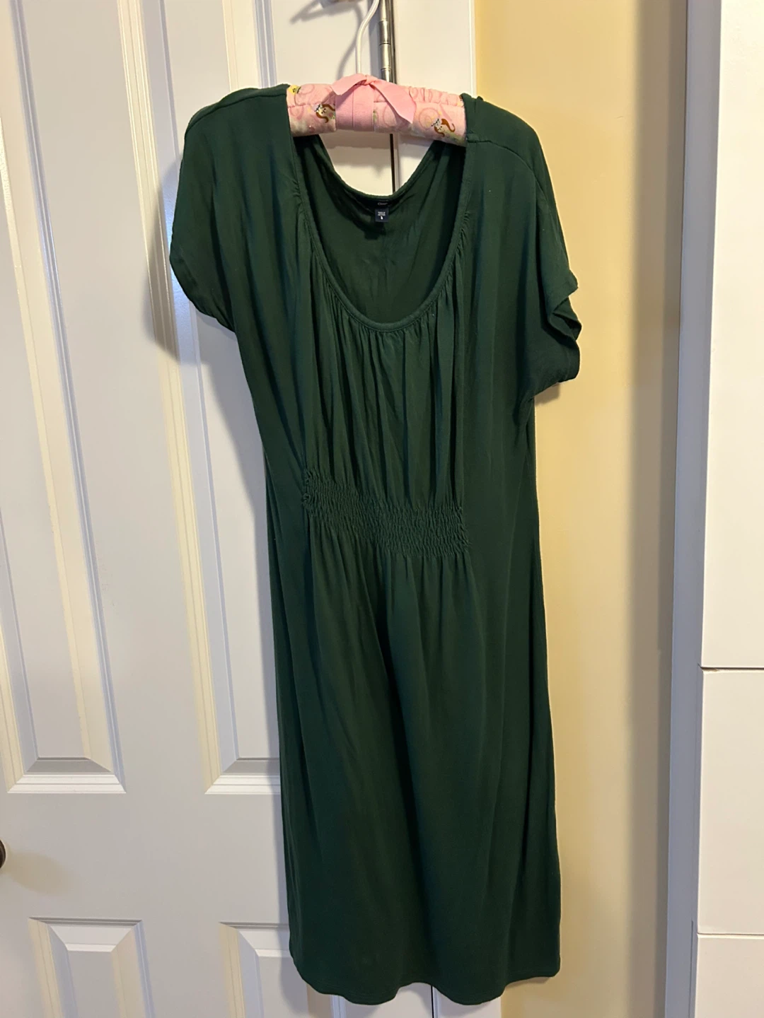 GAP Women's Green Gathered Waist Dress Size S