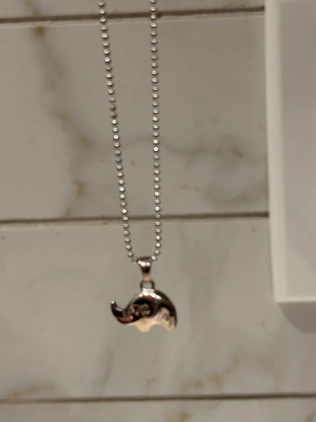 Silver Kila Kila Elephant Charm Necklace