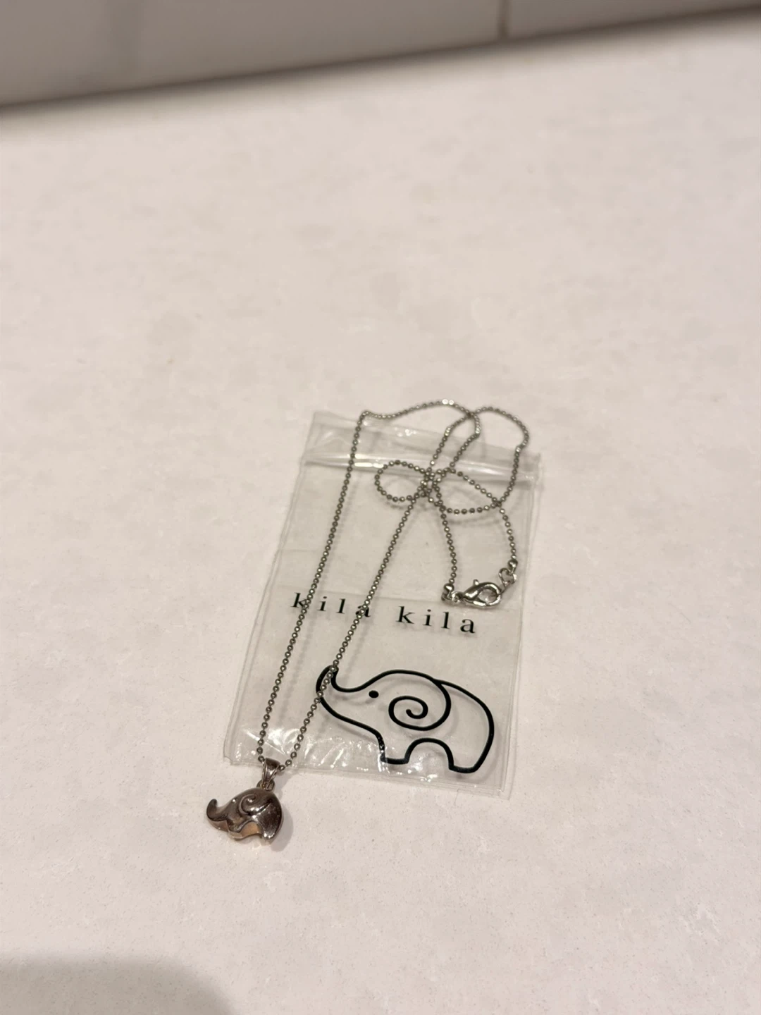 Silver Kila Kila Elephant Charm Necklace - photo 2