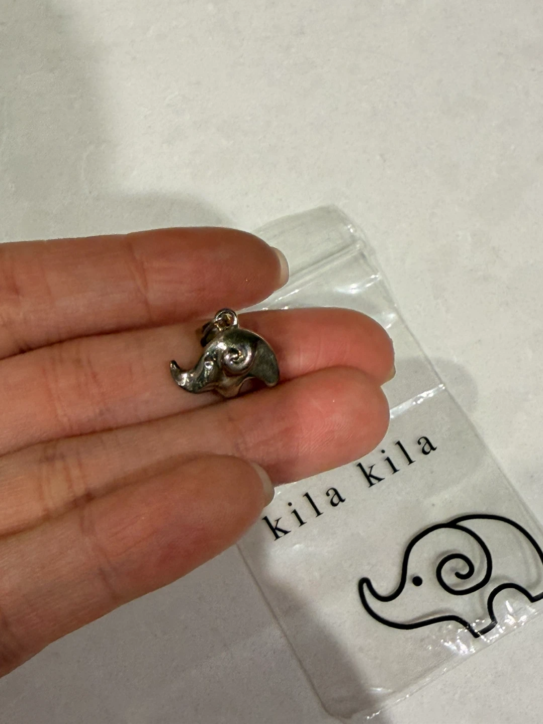Silver Kila Kila Elephant Charm Necklace - photo 3