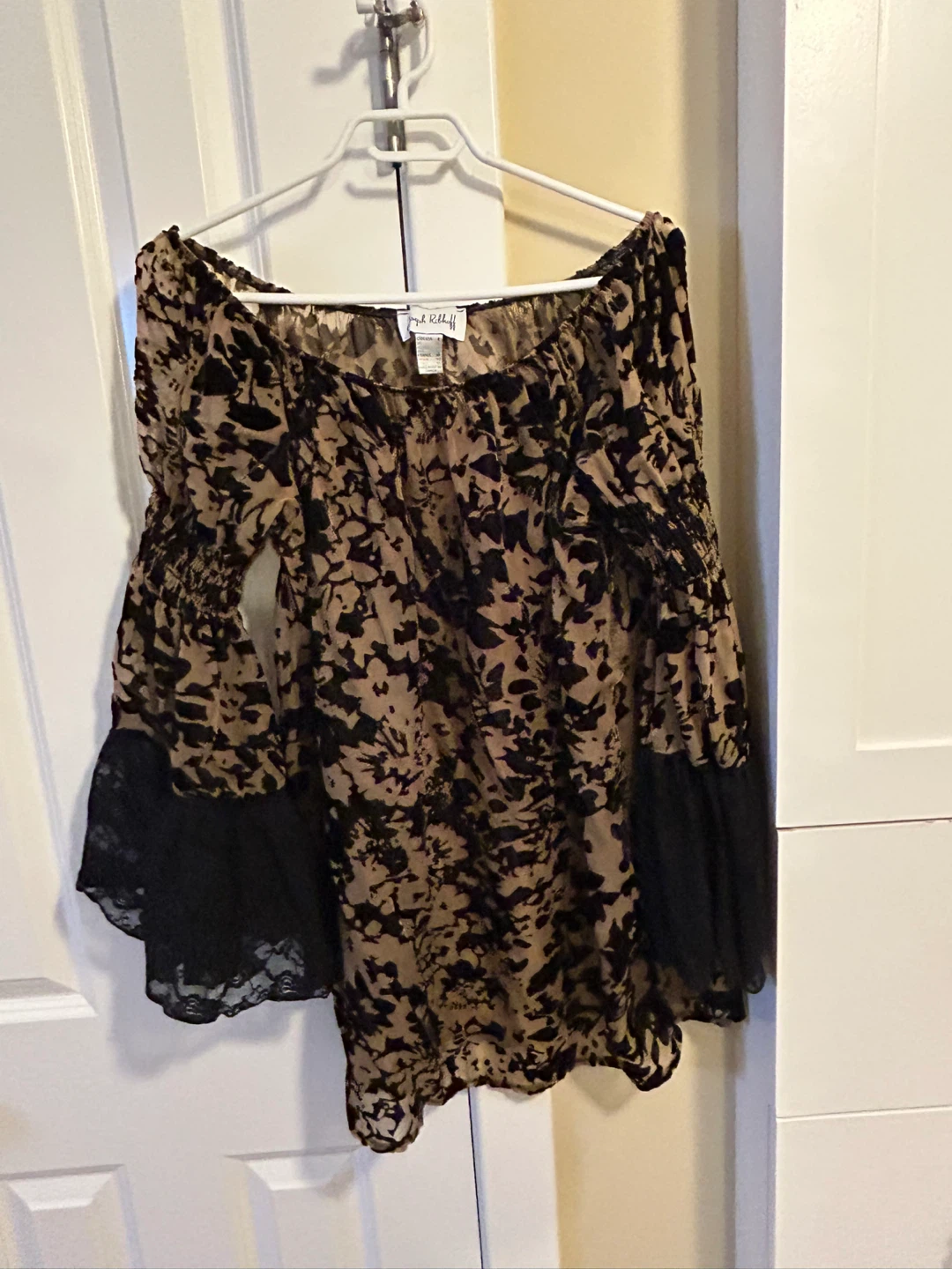 Joseph Ribkoff Off-the-Shoulder Floral Blouse