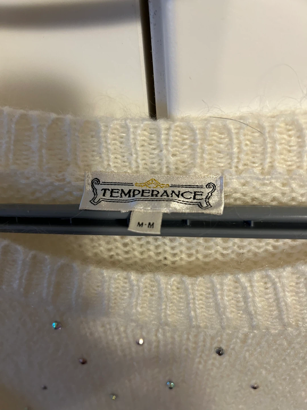 Temperance Women's Cream Sparkly Sweater - Size M - photo 4