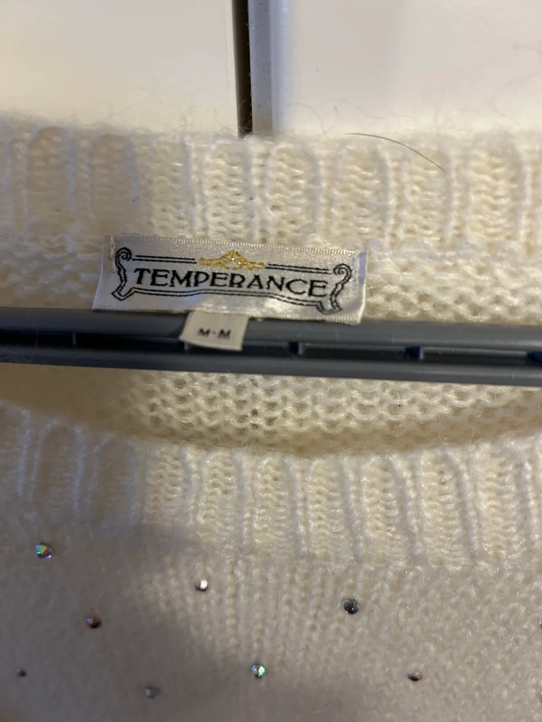 Temperance Women's Cream Sparkly Sweater - Size M - photo 3