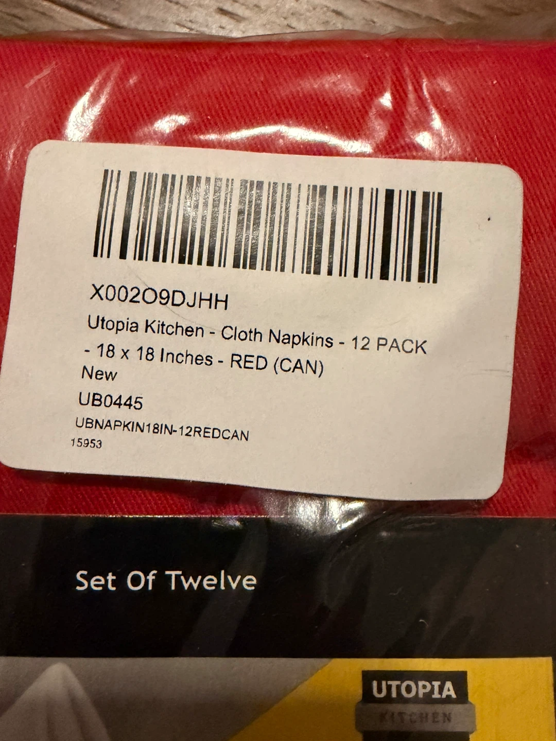 Brand New Utopia Red Hotel Cloth Napkins - 12 Pack, 18x18 Inch - photo 4