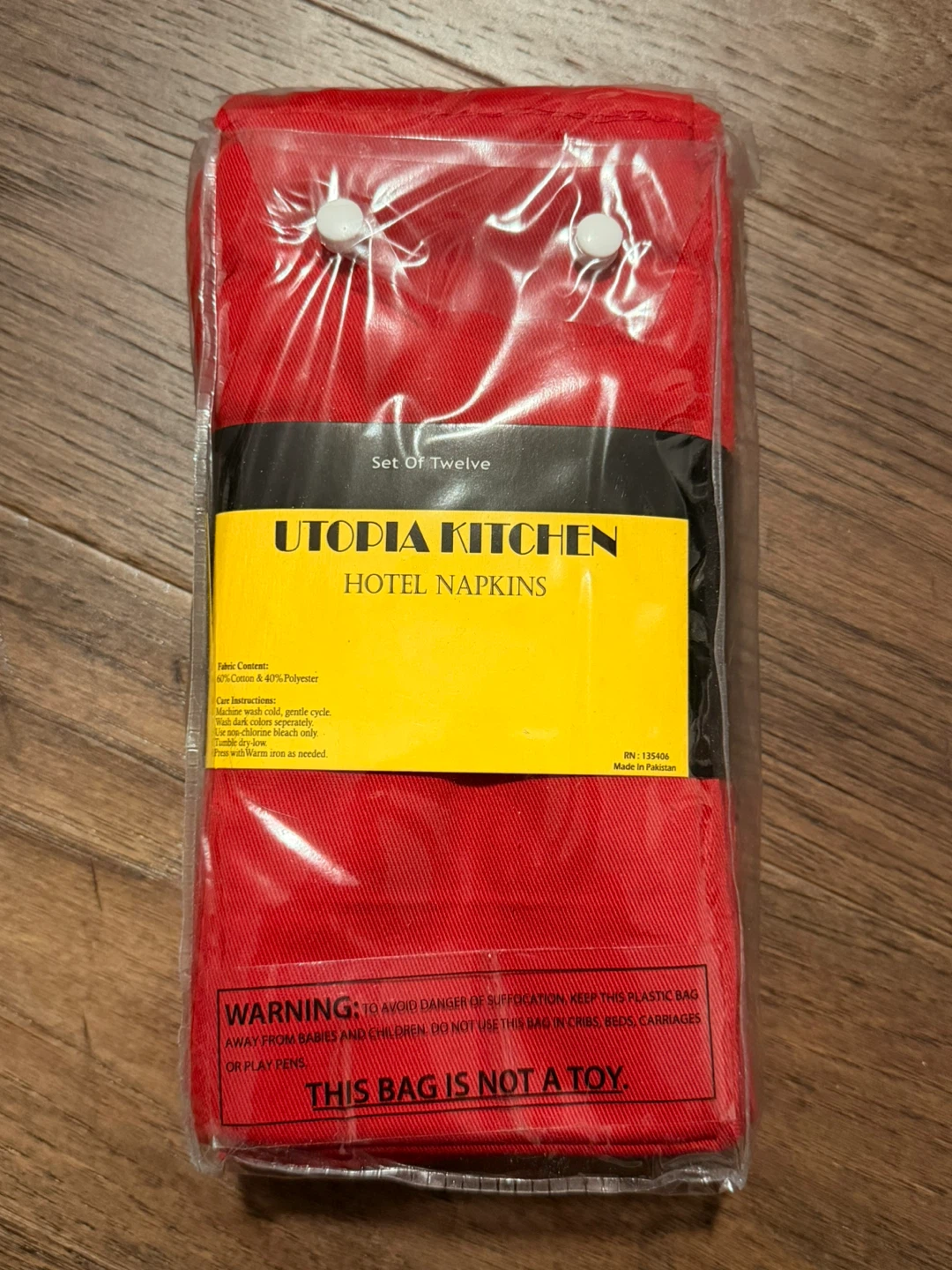 Brand New Utopia Red Hotel Cloth Napkins - 12 Pack, 18x18 Inch - photo 2