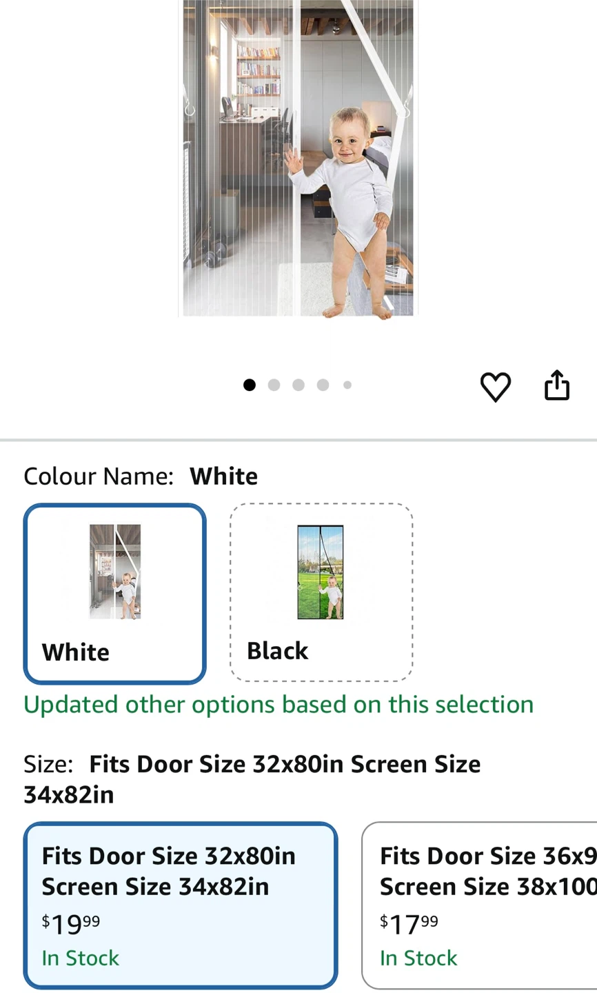 QNLONG WHITE MAGNETIC SCREEN DOOR - photo 5