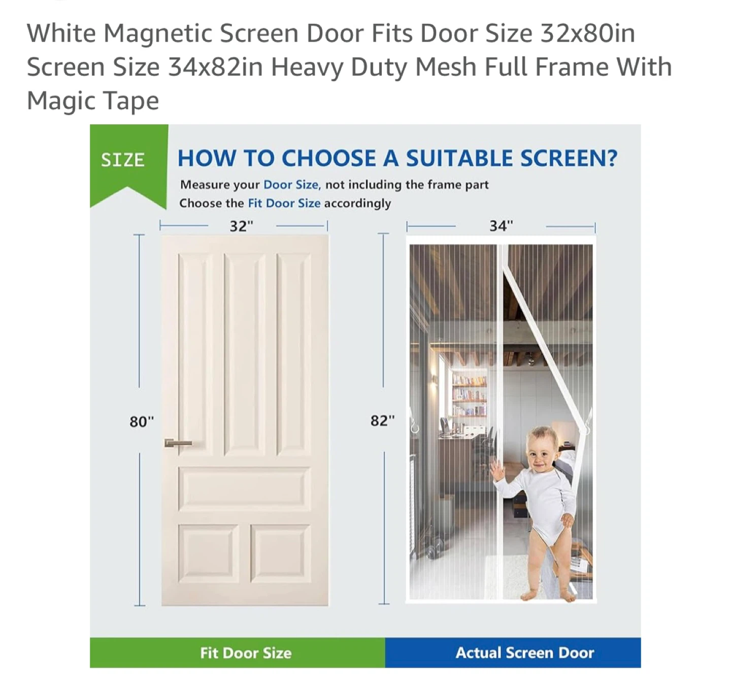 QNLONG WHITE MAGNETIC SCREEN DOOR - photo 4