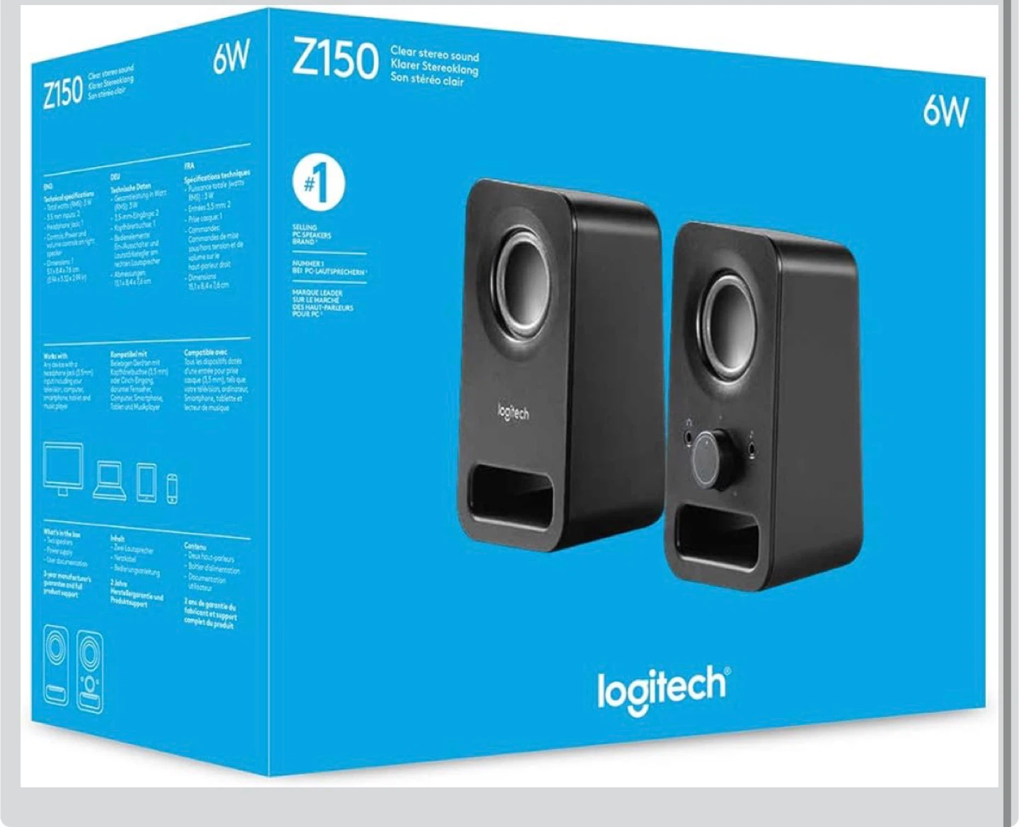 Logitech Z150 6W Clear Stereo Sound Speakers